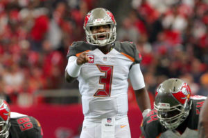 11 SEP 2016: Jameis Winston (3) of the Buccaneers during the NFL regular season game between the Tampa Bay Buccaneers and the Atlanta Falcons at the Georgia Dome in Atlanta, GA. (Photo by Charlene Welch/Cliff Welch Photography/Icon Sportswire)
